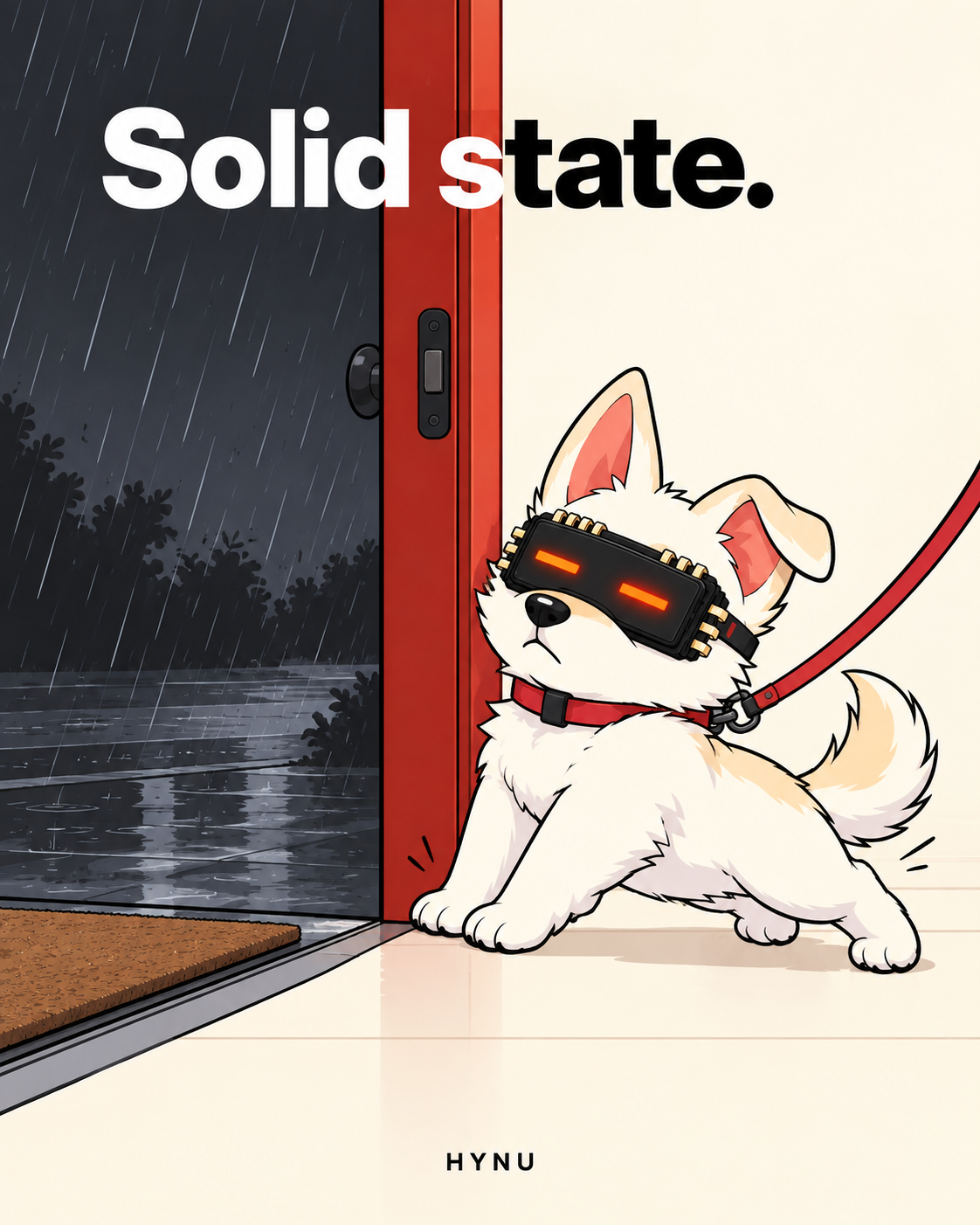 HYNU refusing to step out of the doorway into the rain